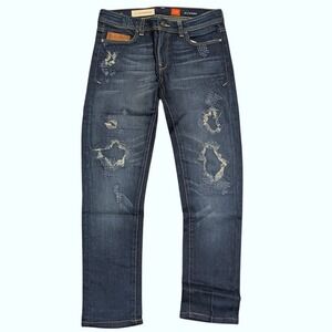 Pilcro Jeans Womens 27 Hyphen Slim Straight Leg Crop Faded Denim Anthropologie